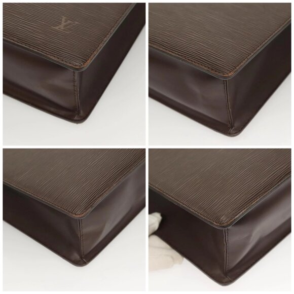 LOUIS VUITTON Epi Sac Plat Hand Bag Mocha LV Auth - Picture 16 of 16
